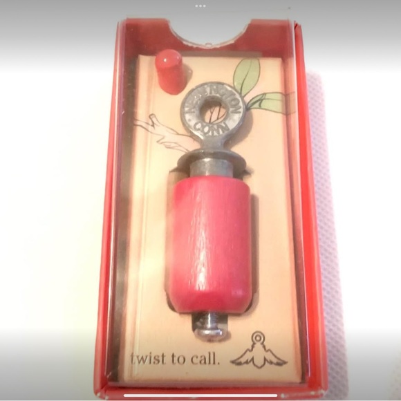 Original Audubon Bird Call with Rosin (NEW) Birchwood and Metal… Vintage Red - Picture 2 of 6